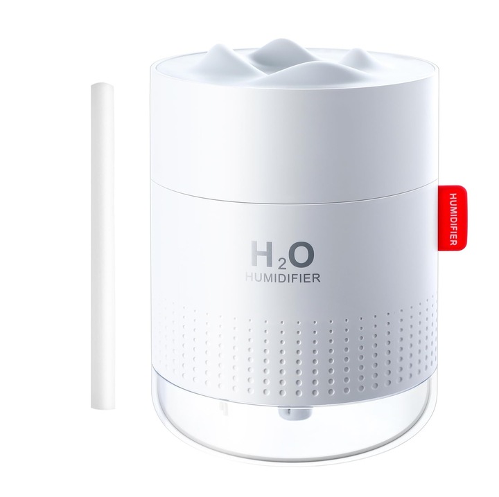 Vintoney párásító, 500 ml, USB, ultrahangos és csendes, hordozható, szűrővel, fehér színű