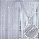 Függöny pamutzsinórból, 100x200cm, csillogó ezüst, 2 darabos szett