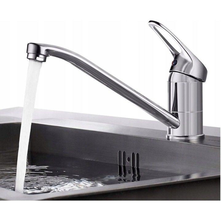 Krómozott csaptelep, egykaros, forgatható, 360°, komplett készlet