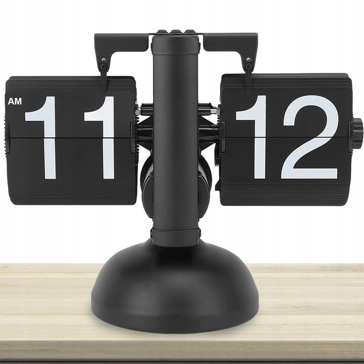 Retro dekoratív óra digitális kijelzővel, fekete, 21x16x8cm, irodába vagy szalonba