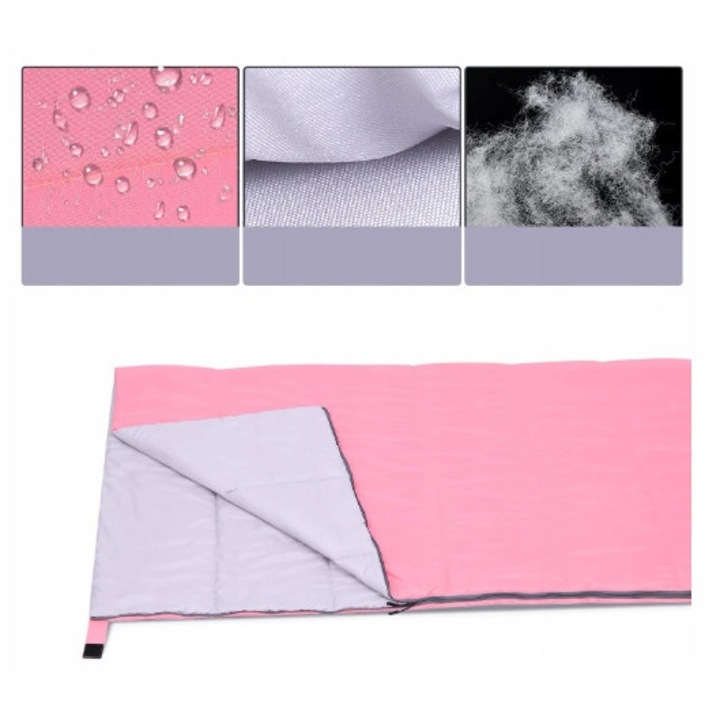 Sac de dormit Sportneer, 190x85cm, usor, impermeabil, pentru camping si drumetii