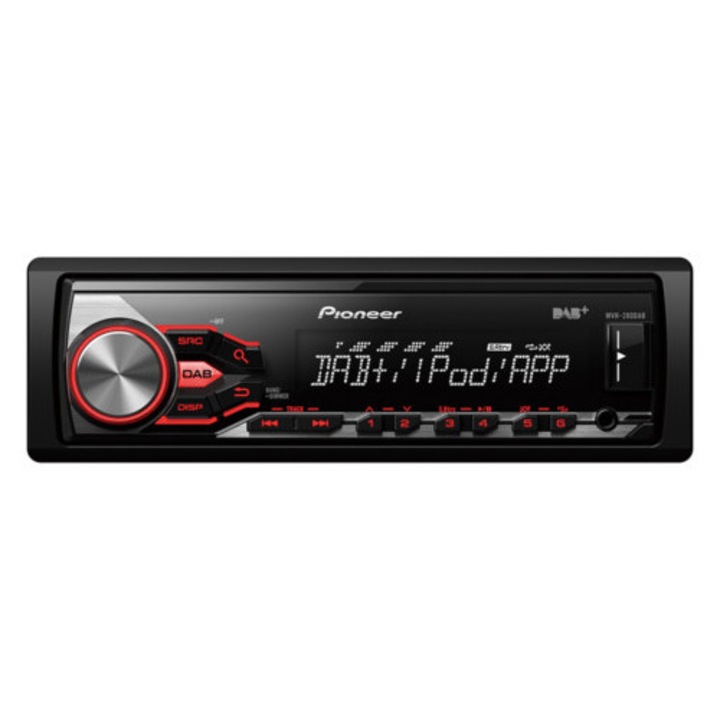 Радио Pioneer MVH-280DAB DAB+ USB AUX с рамка за Ford