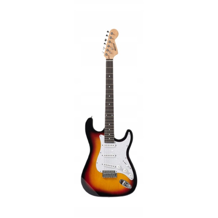 Chitara electrica Preston 4/4 Sunburst, 3 pickup-uri ST, cablu si curea