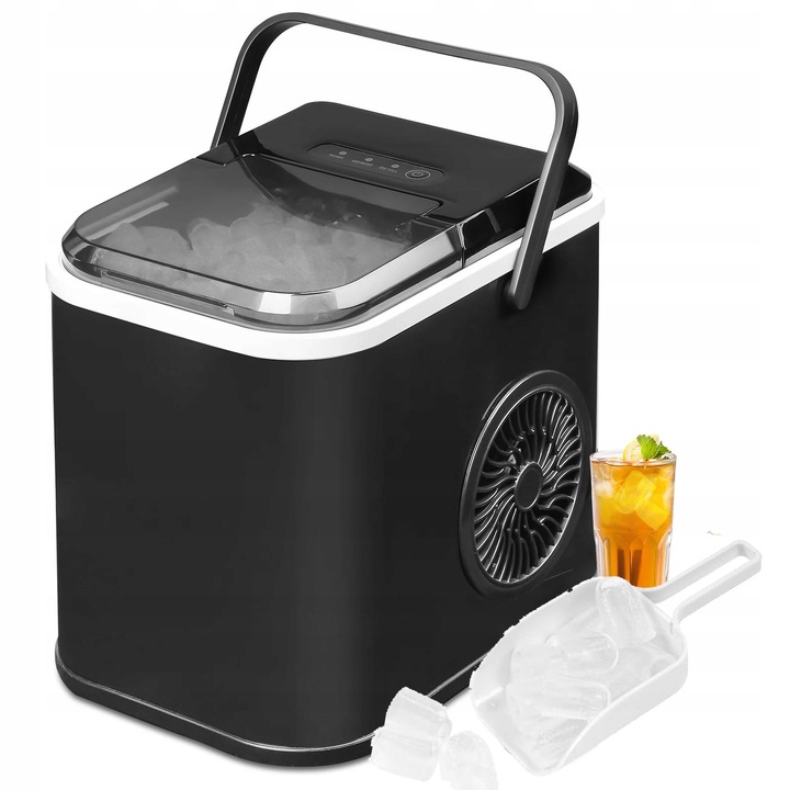 Masina de gheata RAVEN EKDL001, 2 litri, negru-gri, din otel inoxidabil