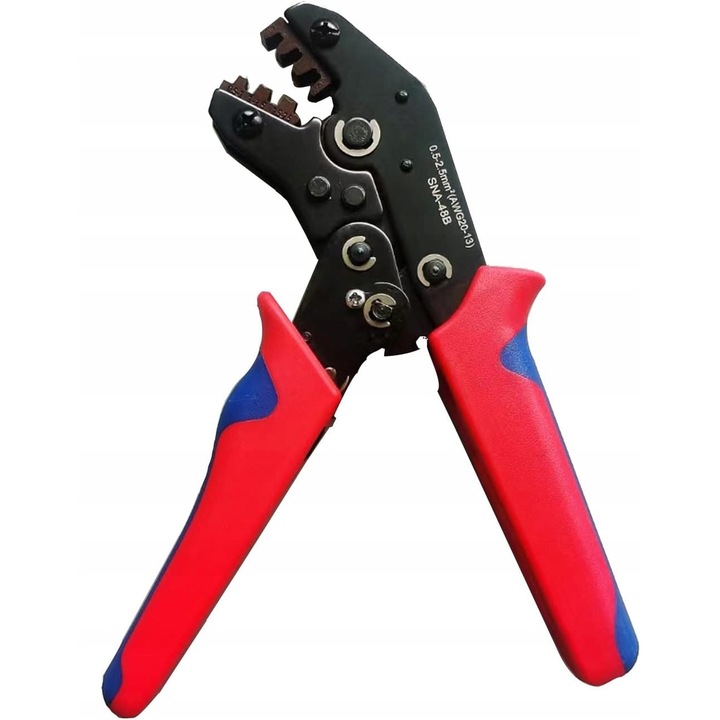 Клещи за кримпване на кабели SNA-48B, 2,8-6,3 мм, компактни, ергономични