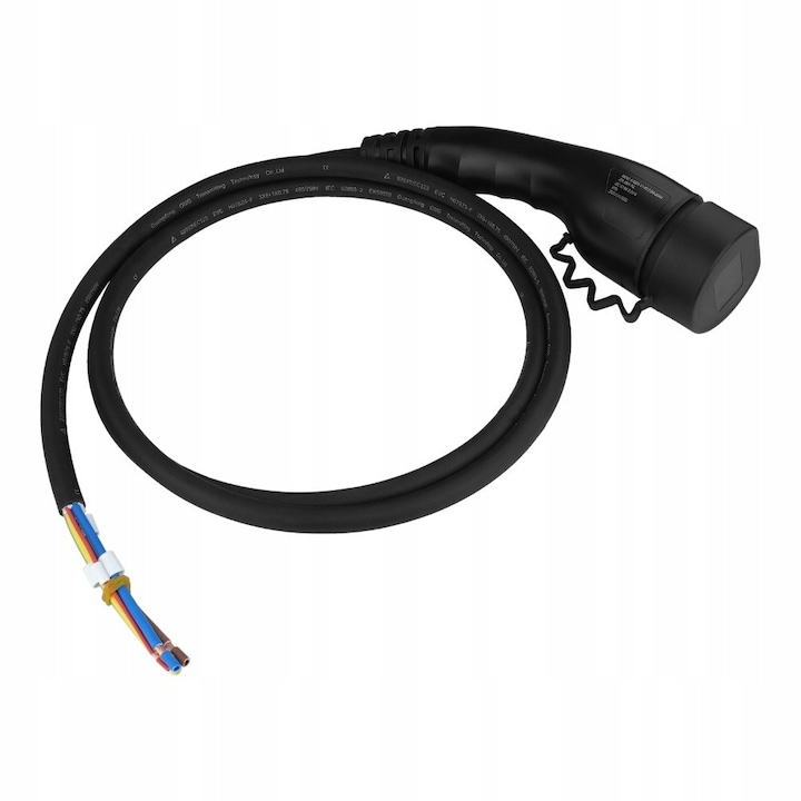 Conector de incarcare pentru masini electrice TYP2, 2m, 230V, 32A, 7.3kW, negru