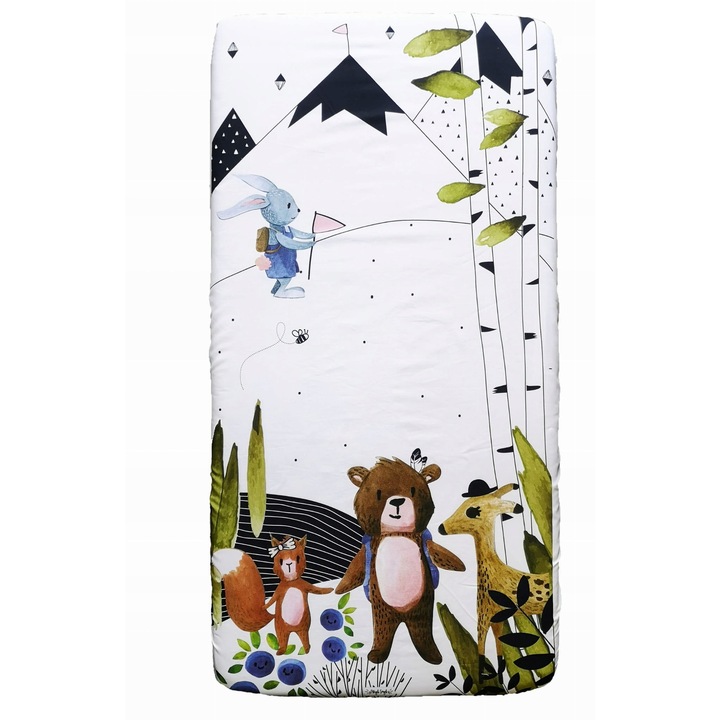 Снимка на чаршаф за бебета, 100% памук, щадящ кожата, 70x140см