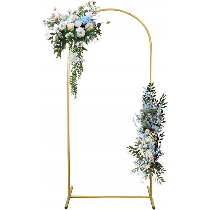 Сватбена арка 1,8м, метална, пълен комплект с аксесоари, за събития и градински партита