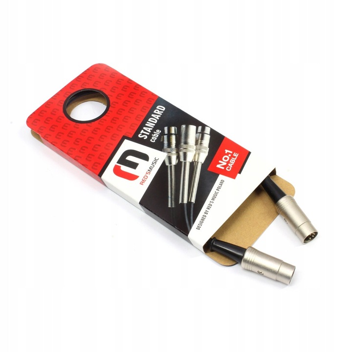 Cablu MIDI set 15m, Red's Music, 4x0,14mm, mufe DIN5, negru