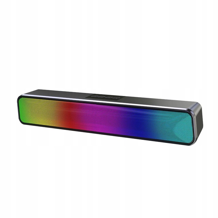 PC HiFi sztereó soundbar RGB, 5 lejátszási mód, 38,5x7,5x6,5cm, teljes készlet