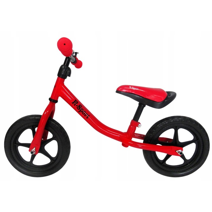 R1 futóbicikli, piros, EVA kerekekkel és csengővel, 85x50-58cm, 2-5 éves gyermekeknek