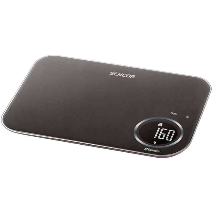 Cantar de bucatarie Sencor 7178BK, Bluetooth, capacitate 8kg, precizie 1g