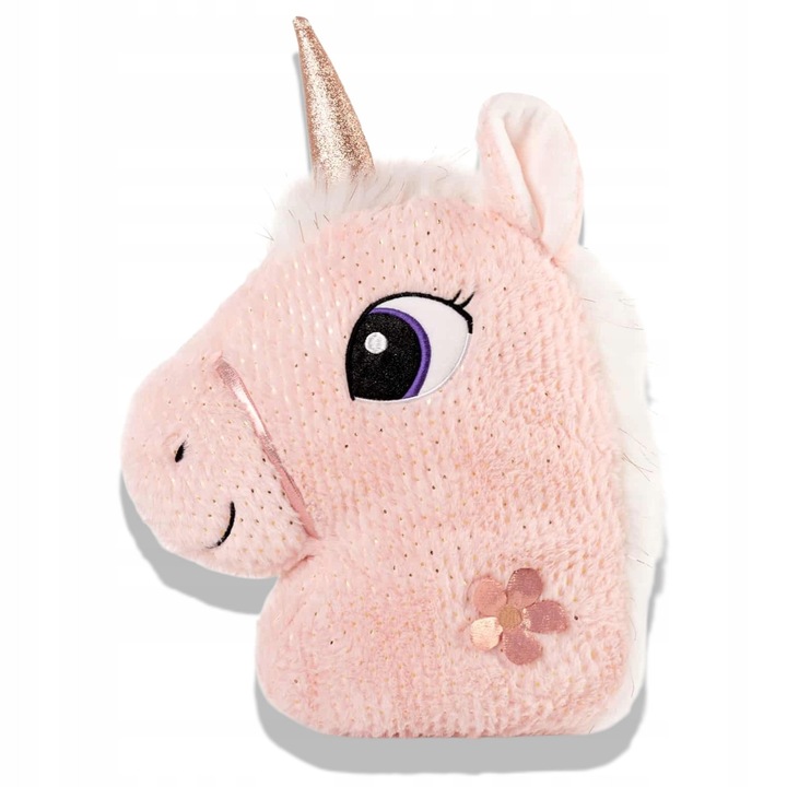 Patura unicorn, jucarie de plus, 44x30cm, multicolor, pentru copii