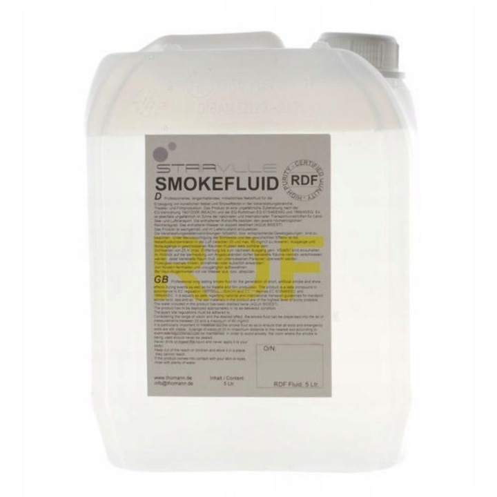 Lichid pentru efecte de fum Stairville RDF DJFluid 5L, alb, biodegradabil, fara glicerina
