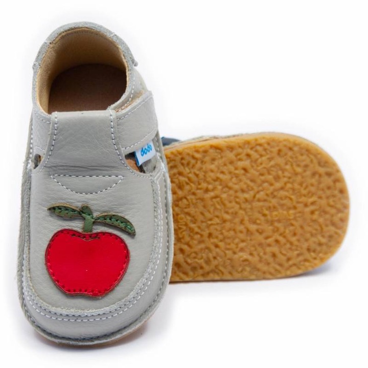Dodo Shoes gyerekcipo, szurke, termeszetes bor, rugalmas talp, 20-as meret, Szürke, 20 EU