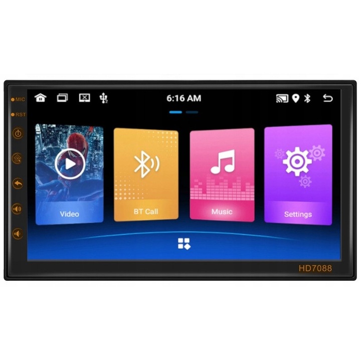 Радио за кола Projack 2-DIN, Android 10, GPS, DAB+, 7 инча