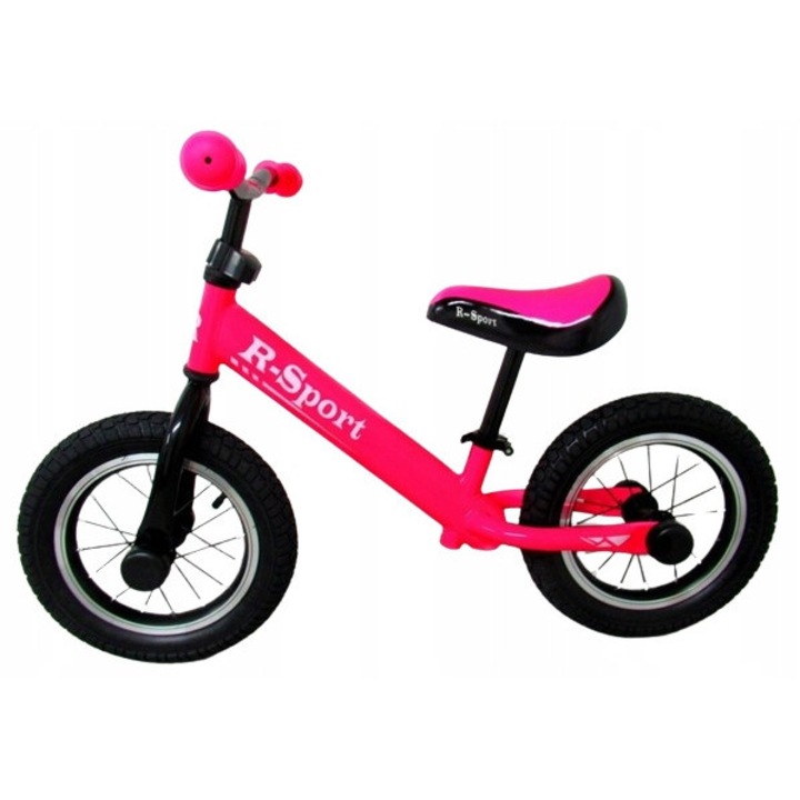 R2 12'' futóbicikli felfújható kerekekkel, rózsaszín, 2-5 éves gyerekeknek