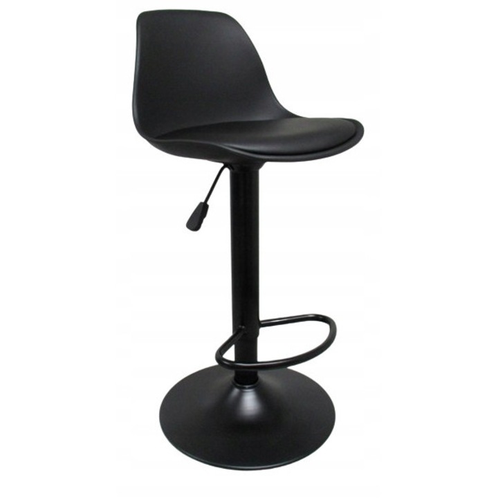 R-Sport D4 bárszék, forgatható, ökobőr, fekete, állítható magasságú