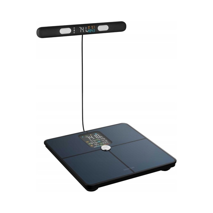 Cantar inteligent de baie, Sencor SBS 9102BK, analiza completa a compozitiei corporale, Bluetooth, 6mm, multicolor
