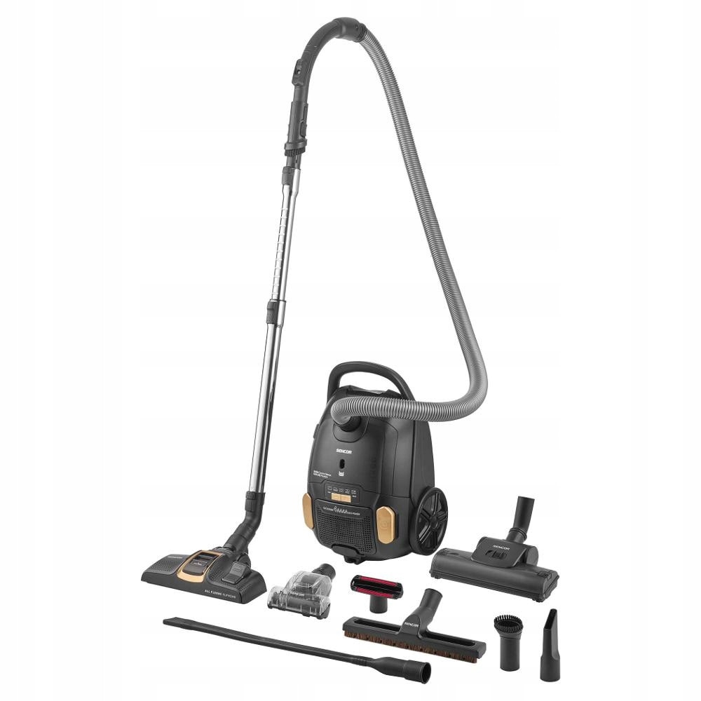Aspirator Sencor SVC 8330BK, 800W, 3L, HEPA H13, 4AAAA, negru/auriu