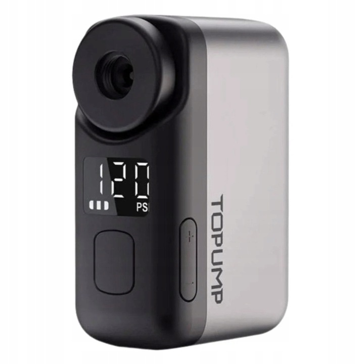 Електрическа помпа за велосипед Topump, мини компресор, 15 л/мин, 80 PSI, USB-C, съвместима с вентили Schrader и Presta