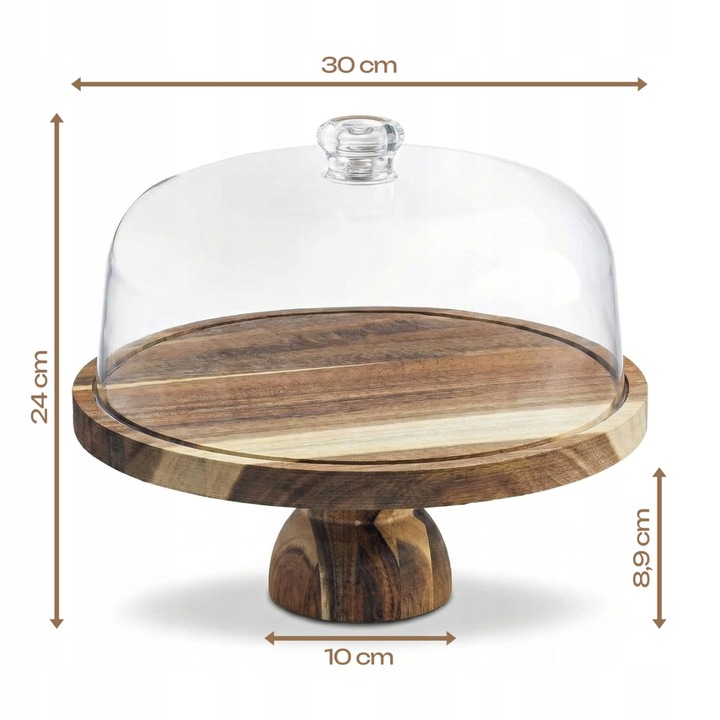 Кухненско плато, Wellhaus, 30 см, дърво