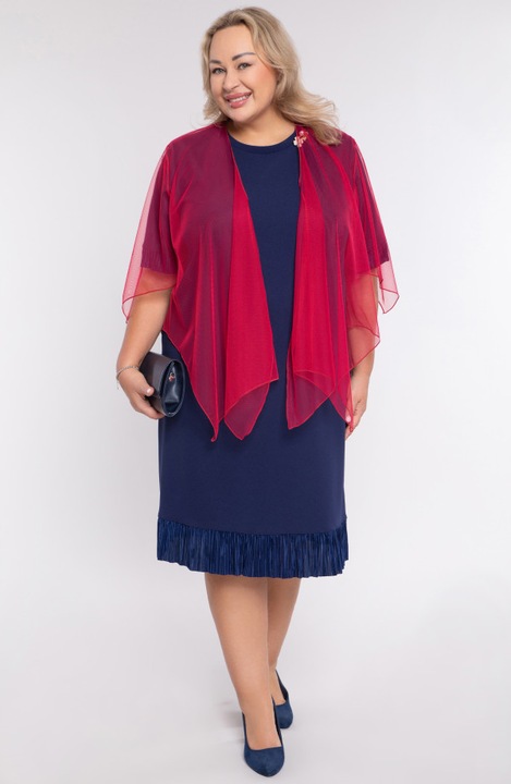 Bolero din sifon de burgunda UNI