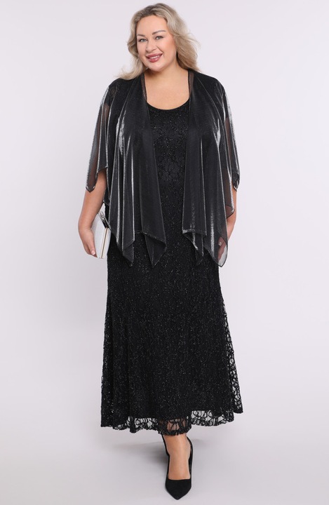 Bolero negru cu stralucire argintie UNI