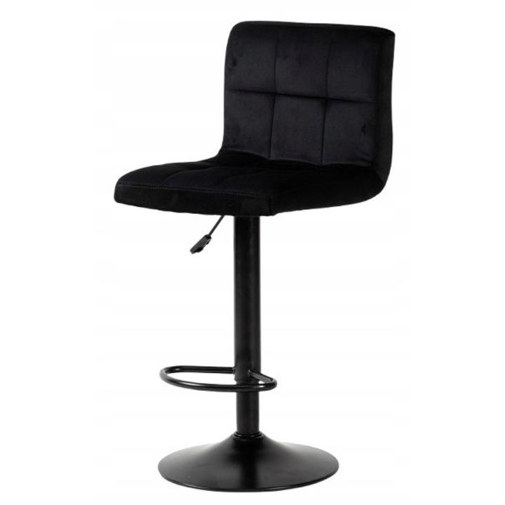 R-Sport D2 bárszék, fekete, bársony kárpitozás, állítható magasságú, 360°-ban forgatható