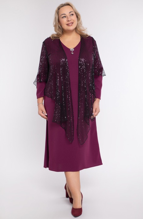 Bolero MDR24, negru cu paiete, maneca 3/4, One size