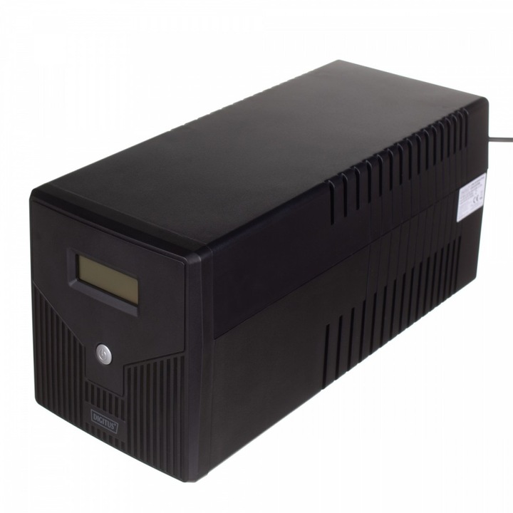 UPS Line-Interactive DIGITUS 1000VA/600W, 2x12V/7Ah, fekete, 162x150x338mm