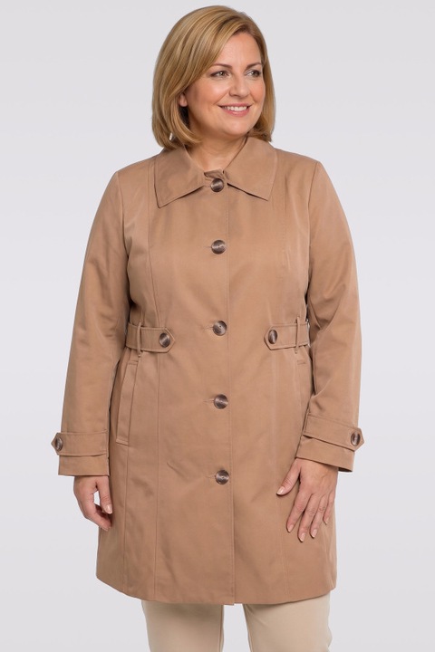 Trench clasic de culoare camila