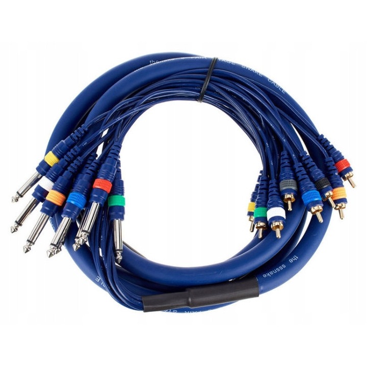 Cabluri audio multicore 8x RCA Jack 6,3 mm 3 m