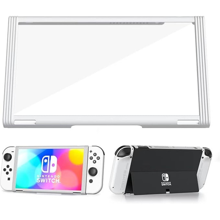 Защитно фолио за екран Nintendo Switch OLED 2021, закалено стъкло, пълен комплект, ултракомпактно