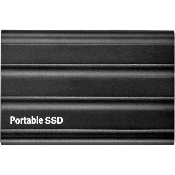 Hordozható külső SSD meghajtó 1900GB, C típusú/USB, fekete