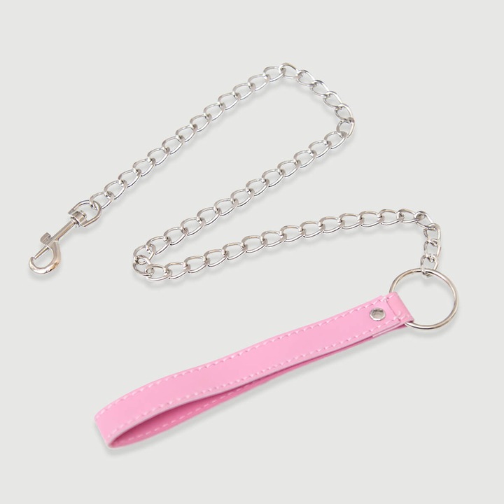 Lesa cu Maner din Piele, Sexopolis, metal durabil, roz, set