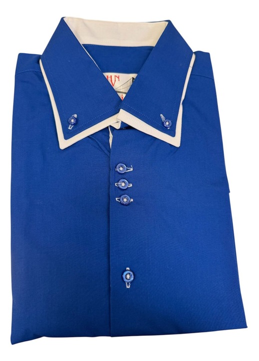 Férfi ing, kék, rövid ujjú, pamut-poliészter méret, Kék