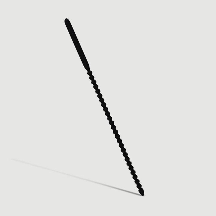 Sonde uretrale din silicon cu puncte, Sexopolis, 240x6mm, impermeabil, negru
