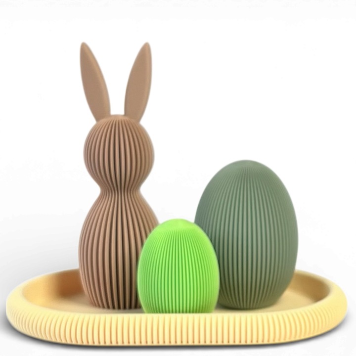 Set Paste pe tava iepuras si 2 oua, decor interior