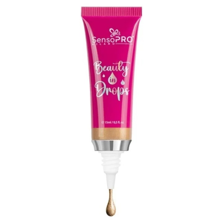 Iluminator lichid Beauty in drops SensoPRO Milano, Goldie