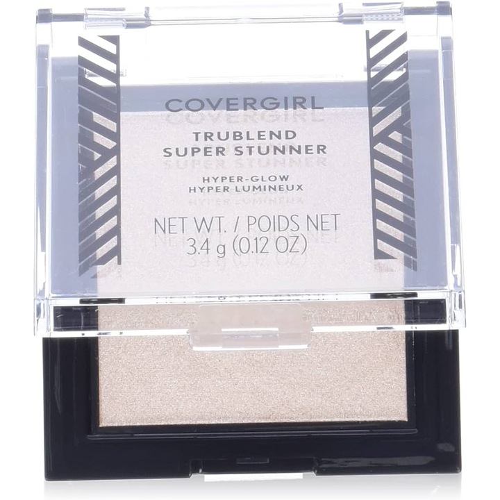 Covergirl, Trublend Super Stunner, Iluminator, Compact cu Blush Iluminator, Perle Albastru, 3.4 g
