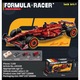 Masina Formula 1 rosie tip Ferrari cu Telecomanda, 1188 Piese, Set Constructie Tip LEGO, Motor Electric, Scara 1:10, Model Mare 54 cm, Jucarie Interactiva pentru Copii 6+