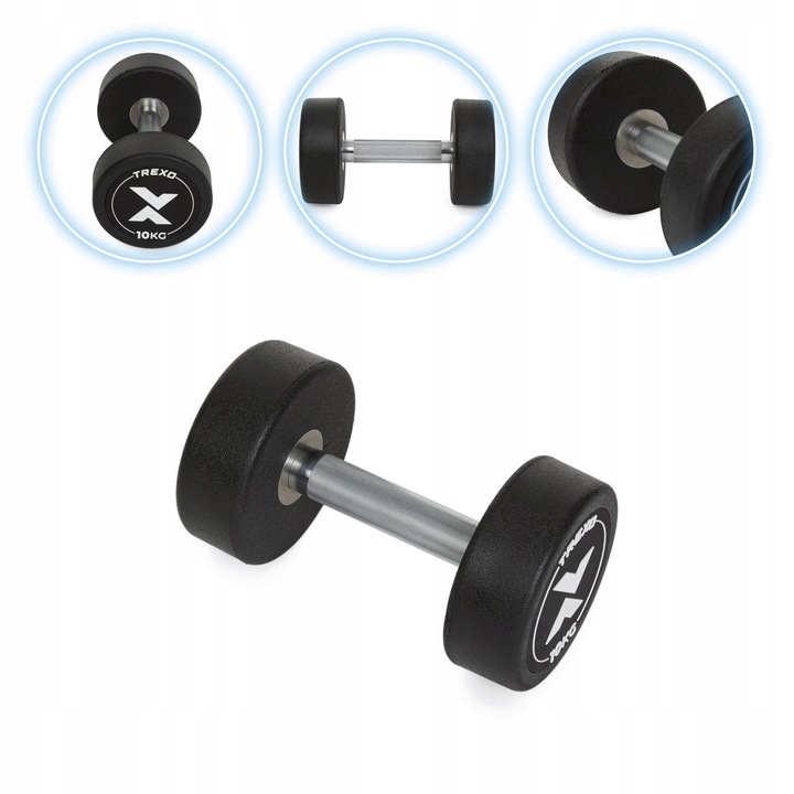 Haltera Xtrexo 10kg, solida, acoperita cu guma