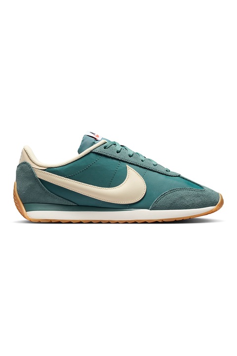 Nike, Pantofi sport Pacific cu garnituri din piele intoarsa, Verde/Crem