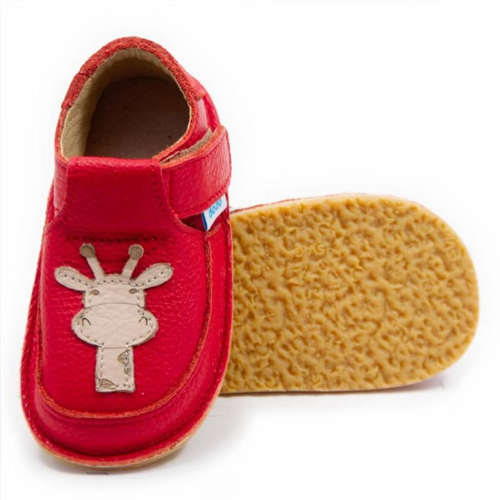 Dodo Shoes Giraffe gyerek mezitlabas cipo, Piros
