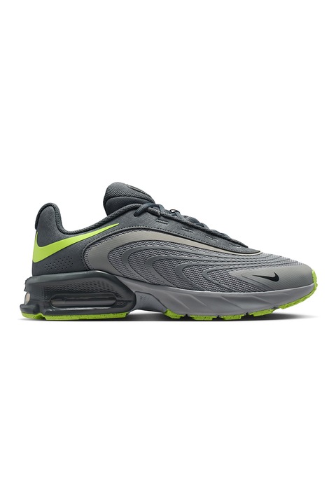 Nike, Pantofi sport Air Max low-cut, Gri/Verde neon