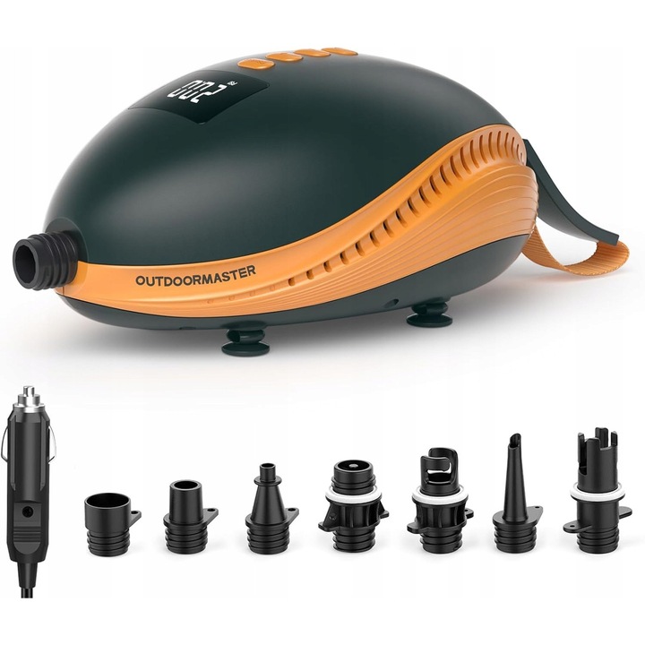 Outdoor Master OP20 elektromos pumpa, 20PSI, hordozható, automata leállítás funkcióval, 12V DC