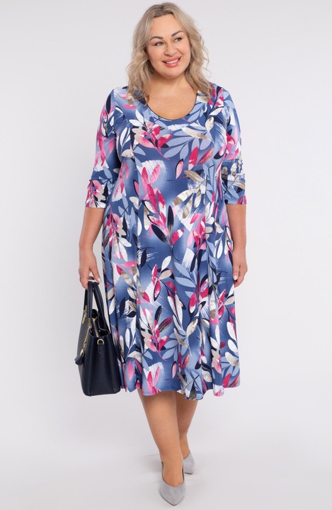 Rochie cu frunze albastre