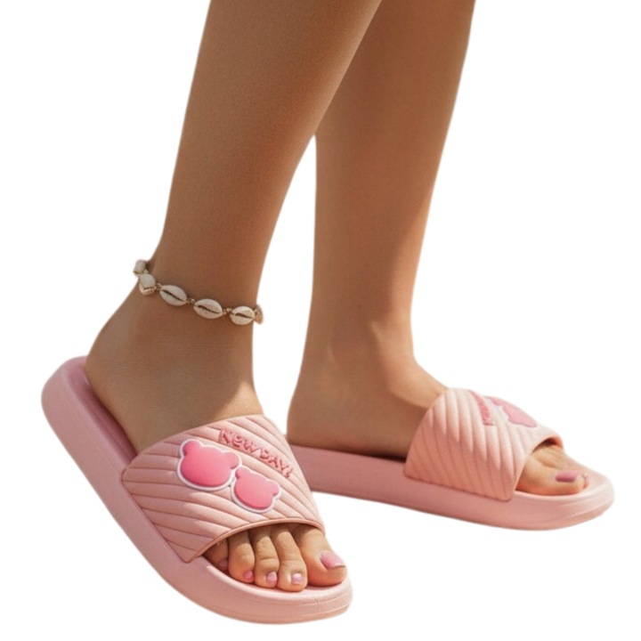 Papuci veseli H723roz 124186, Roz, 36