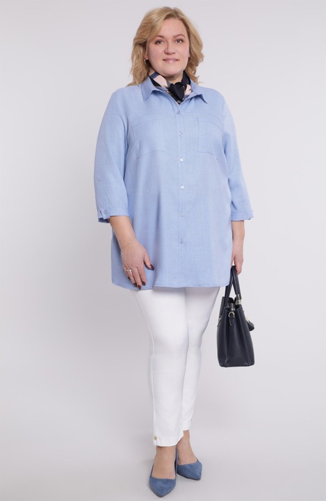 Camasa albastru deschis cu buzunar